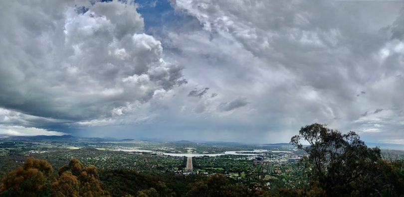 Spectacular storm clouds approaching Canberra on Thursday (29 October). 