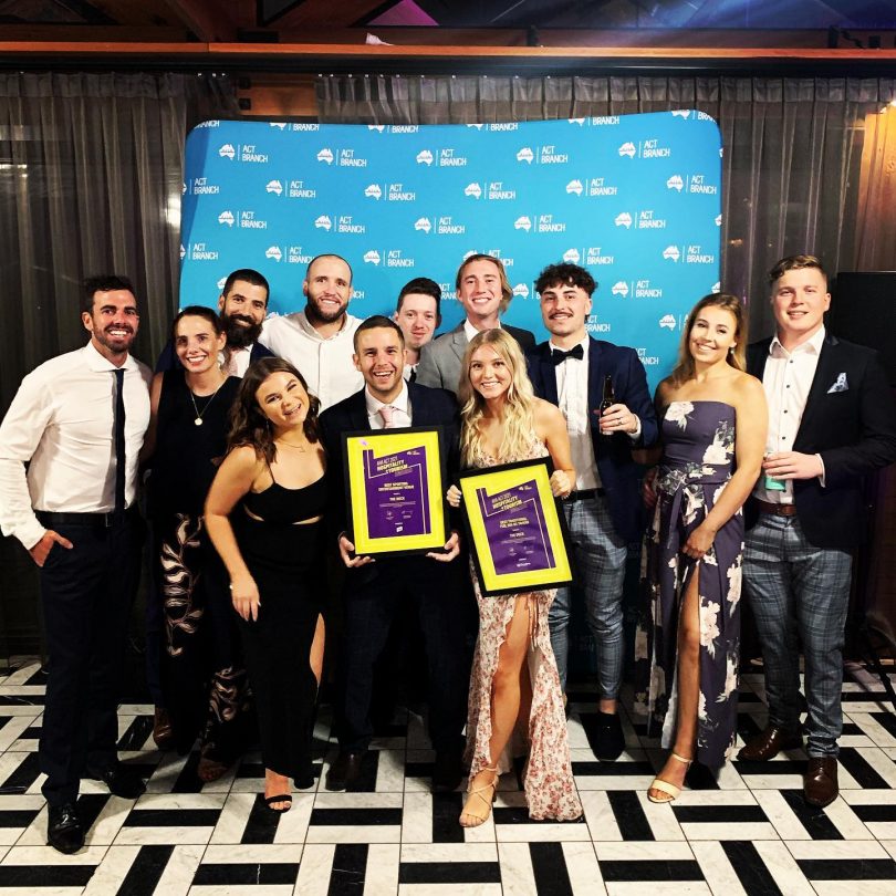 The Dock employees with their award