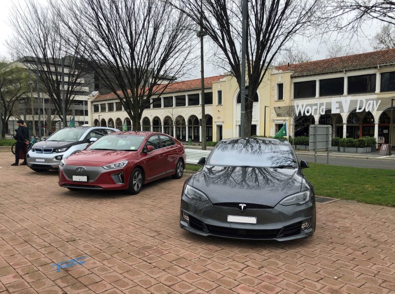 Electric vehicles at the World EV Day event in Canberra