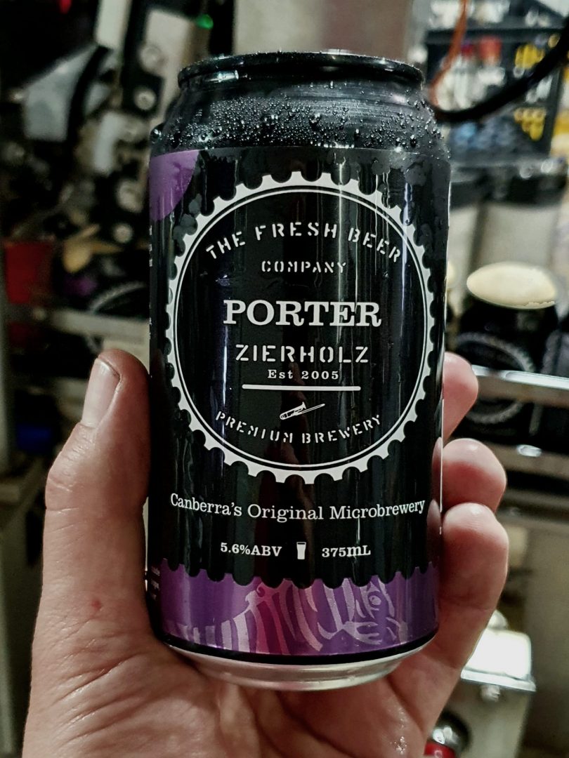 A can of Zierholz Brewery porter 