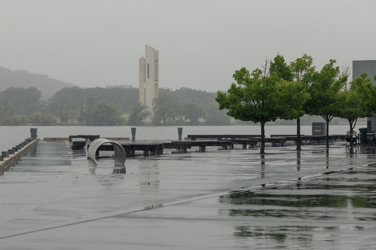 Rain on outdoor space