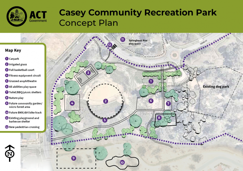 draft concept plan of the future Casey shops 