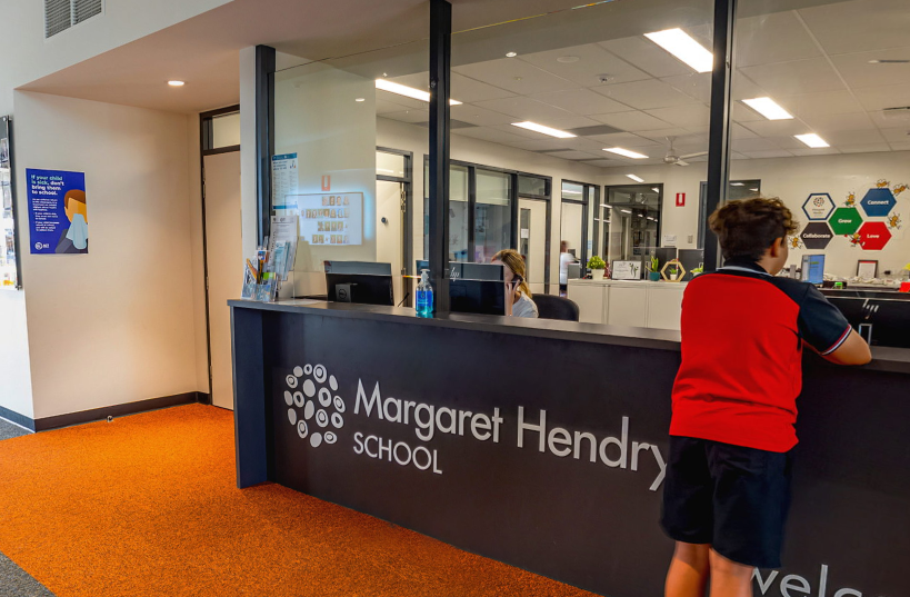 Margaret Hendry School reception area