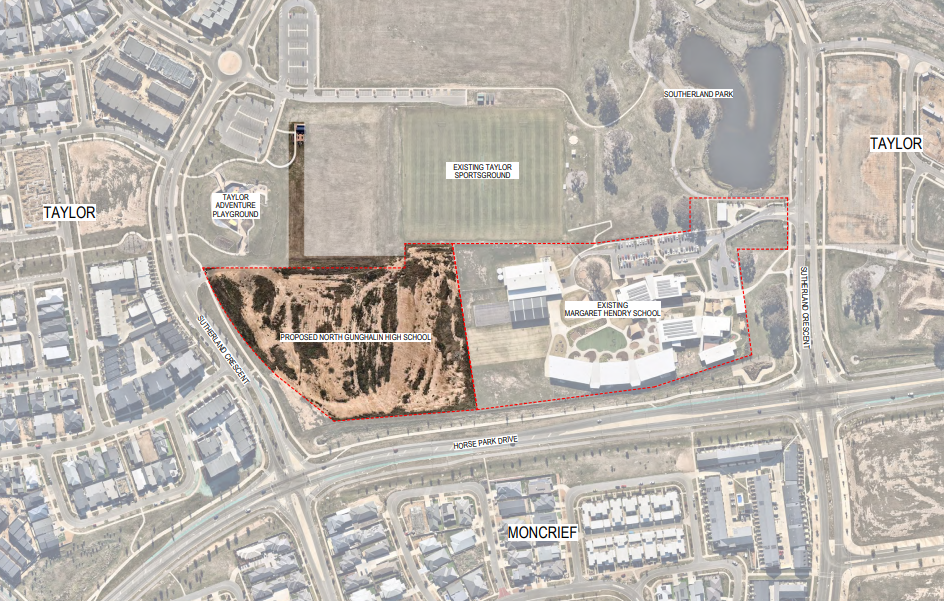 Map of the proposed school