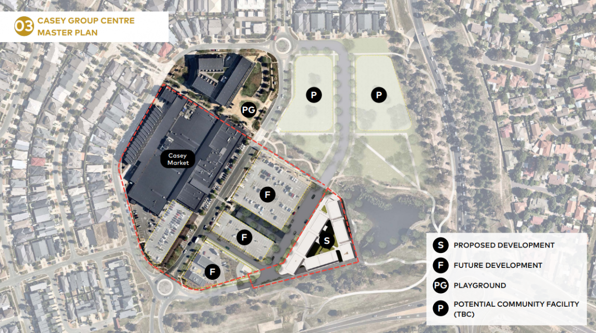 Casey Group Centre master plan aerial view