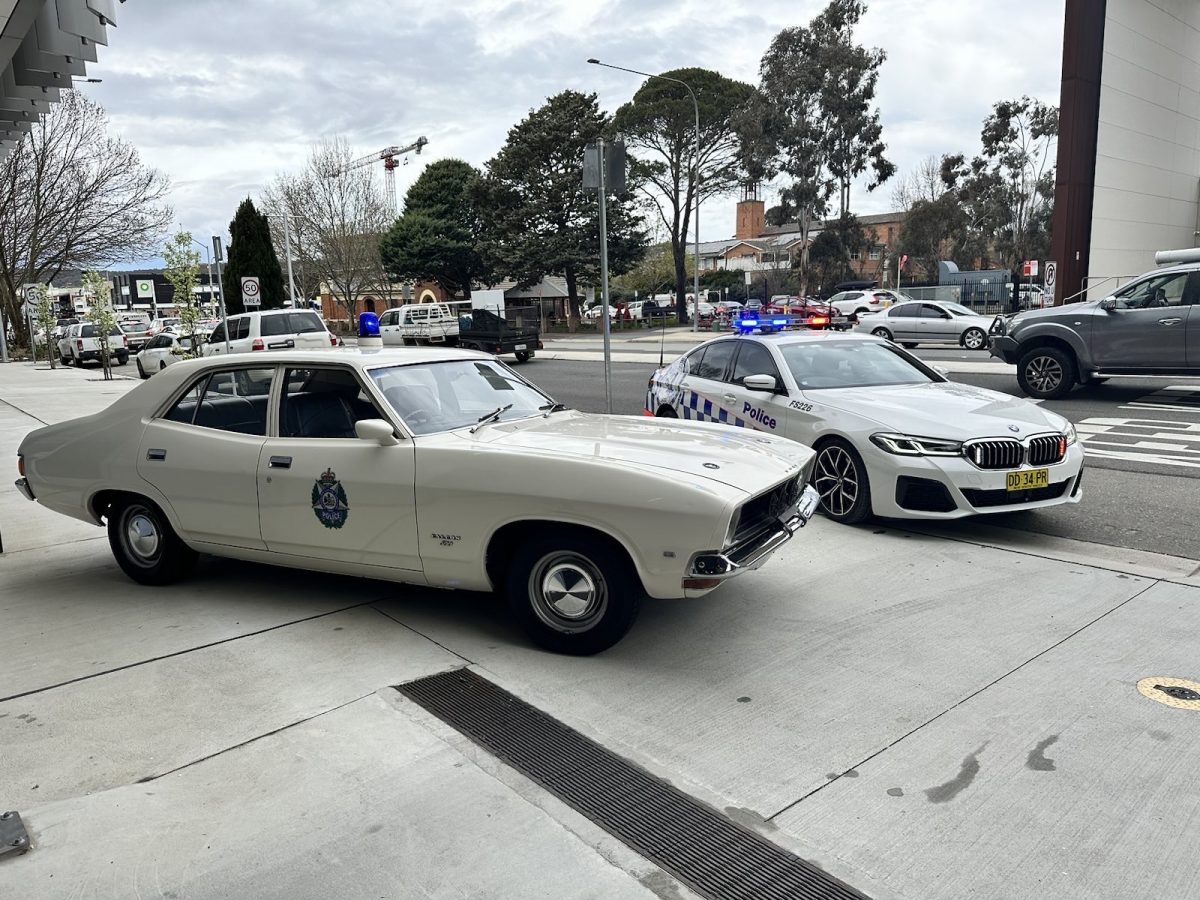 Old and new police cars.