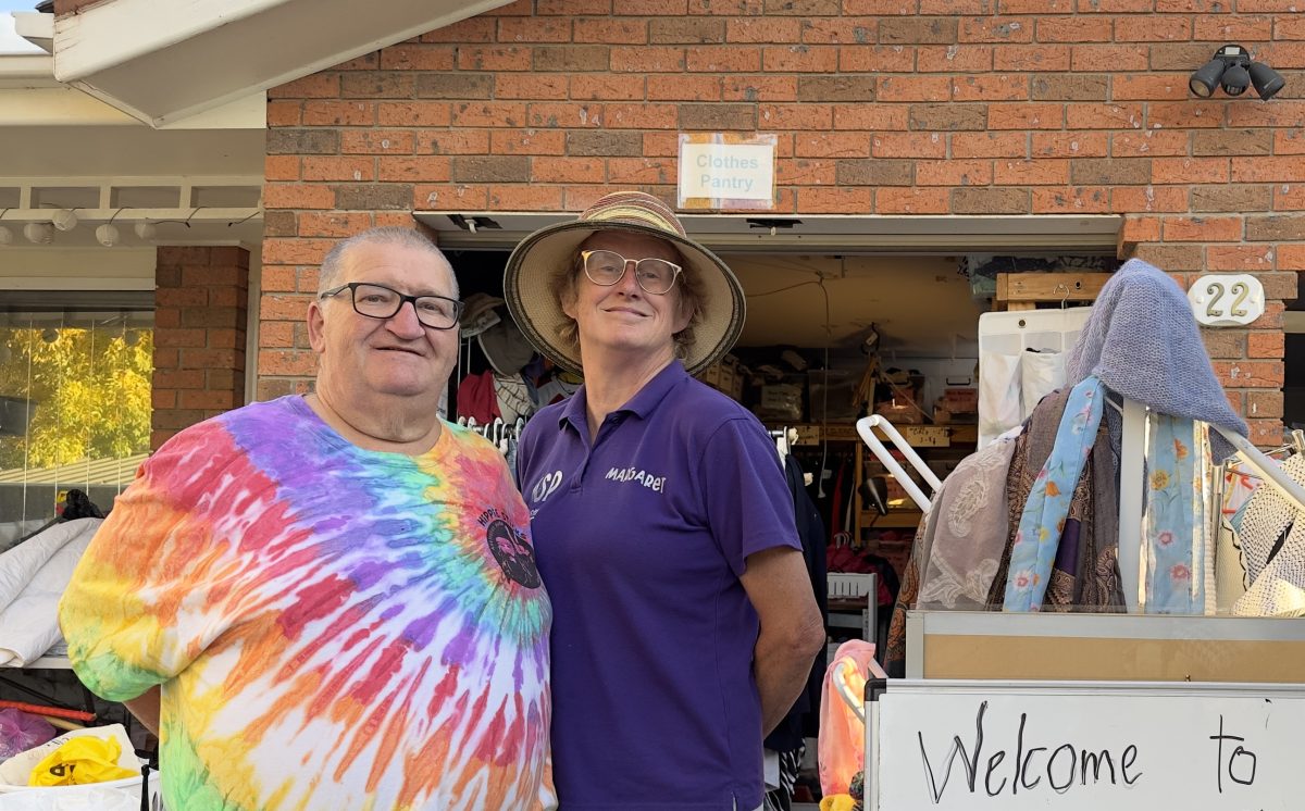 Ngunnawal Street Pantries with Paul and Margaret McGrath pictured out front.