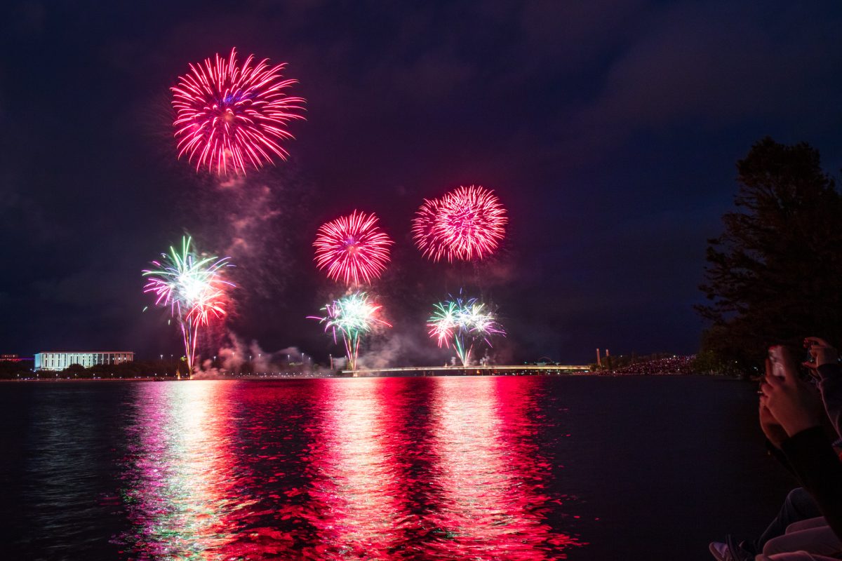 fireworks on the lake