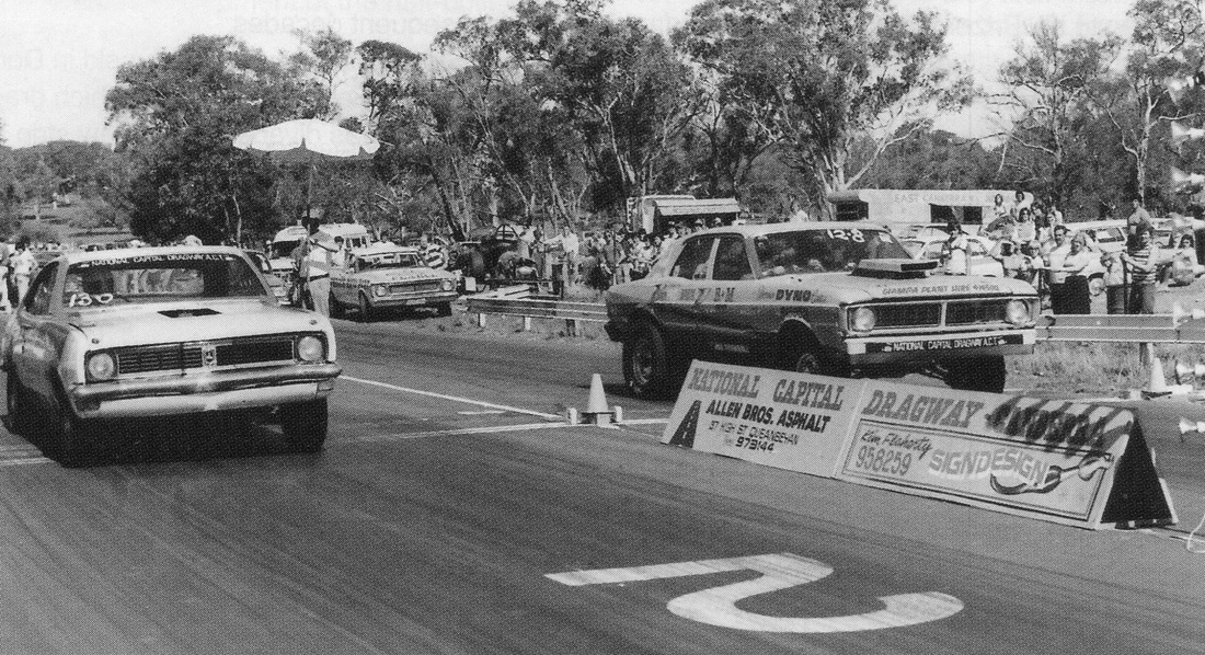 Canberra drag strip in the 1980s