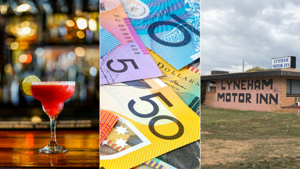 margarita, Australian money, Lyneham Motor Inn