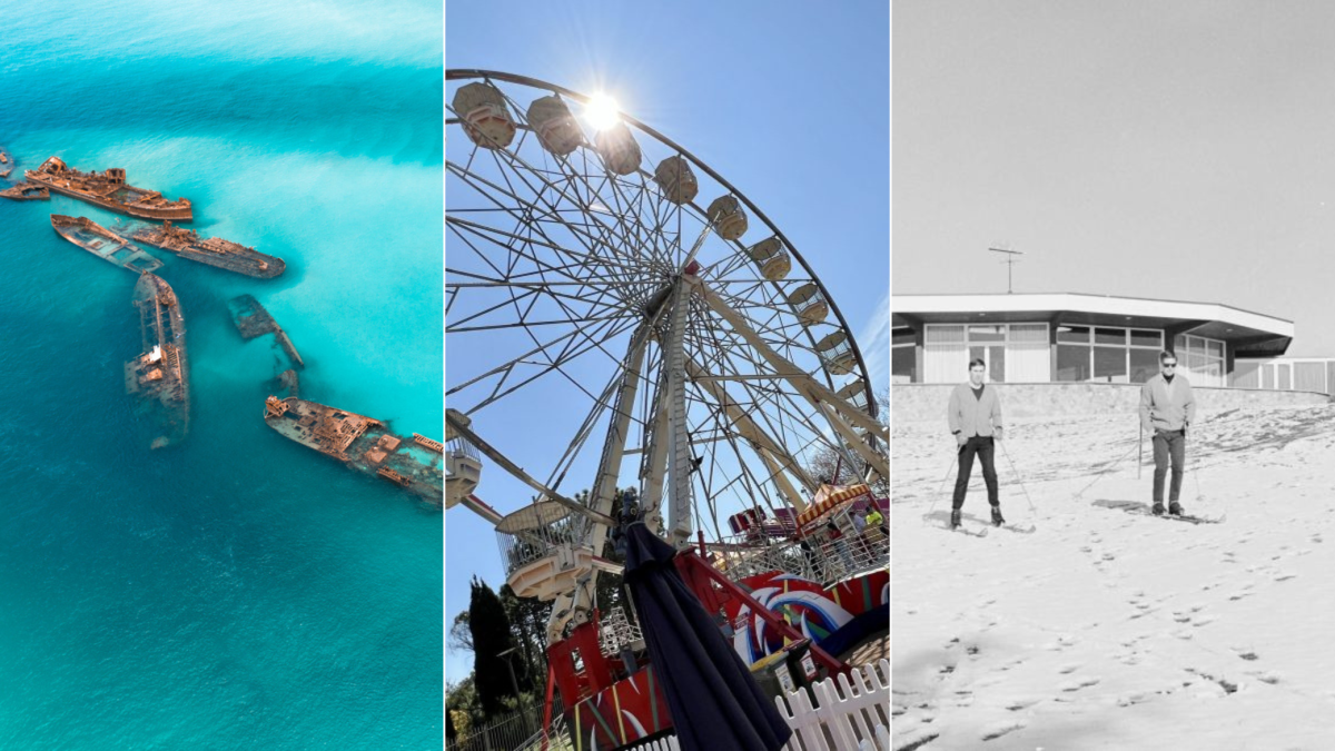 shipwreck, Floriade ferris wheel, snow