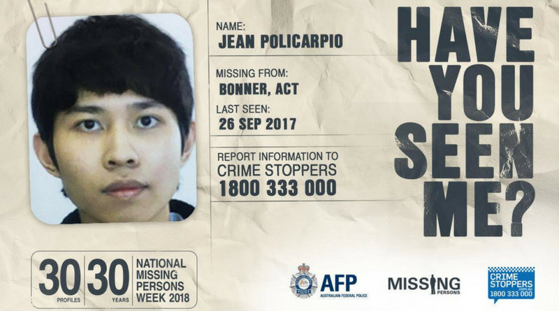 National Missing Persons Week - Have you seen Jean Policarpio