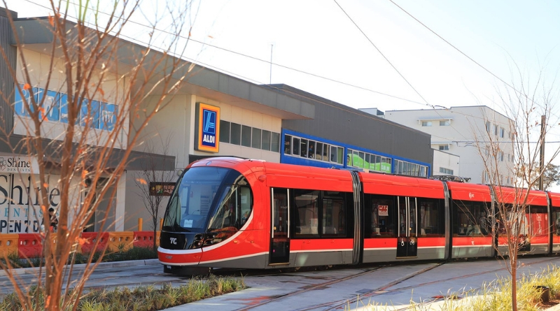 Final section of rail installed on light rail project