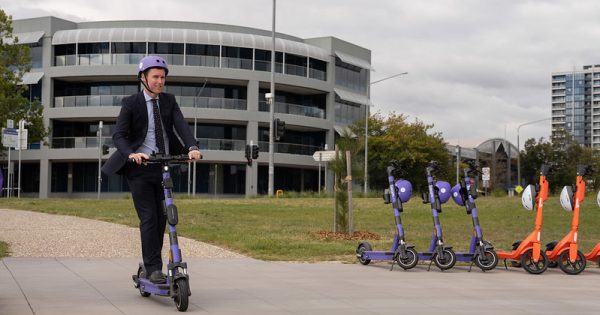 Keeps scootin' on: Woden and Gungahlin linked as more suburbs open up to e-scooters