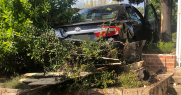 Teen boys accused of crashing stolen car into Nicholls front yard