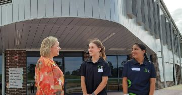 Pioneering days for students and staff at Canberra's newest high school, including phones switched off